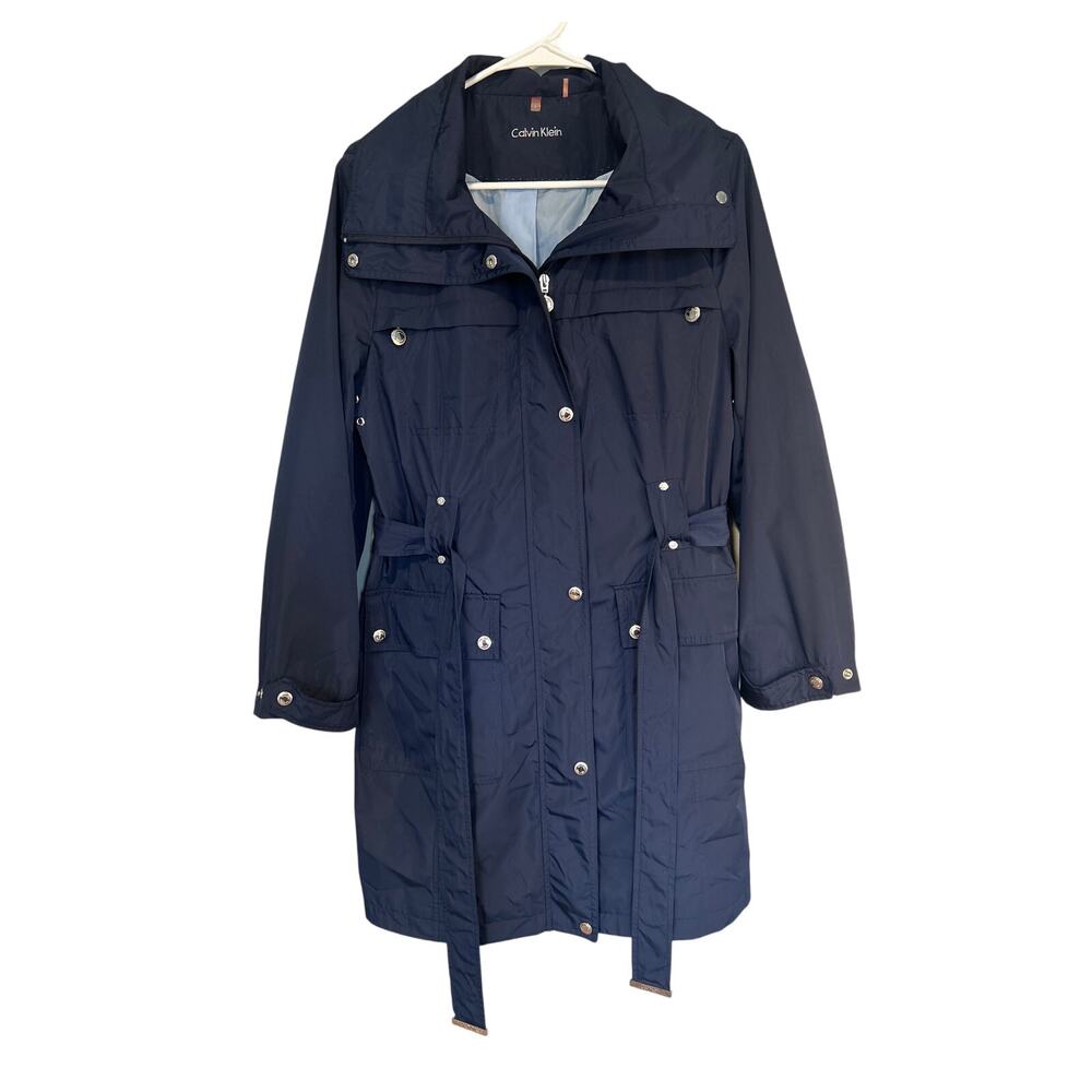 Calvin Klein Women's Dark Blue Rain Jacket Size S